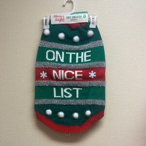 Green and Red Dog Sweater